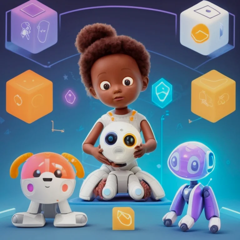 Teenie mit programmierbarem Roboter